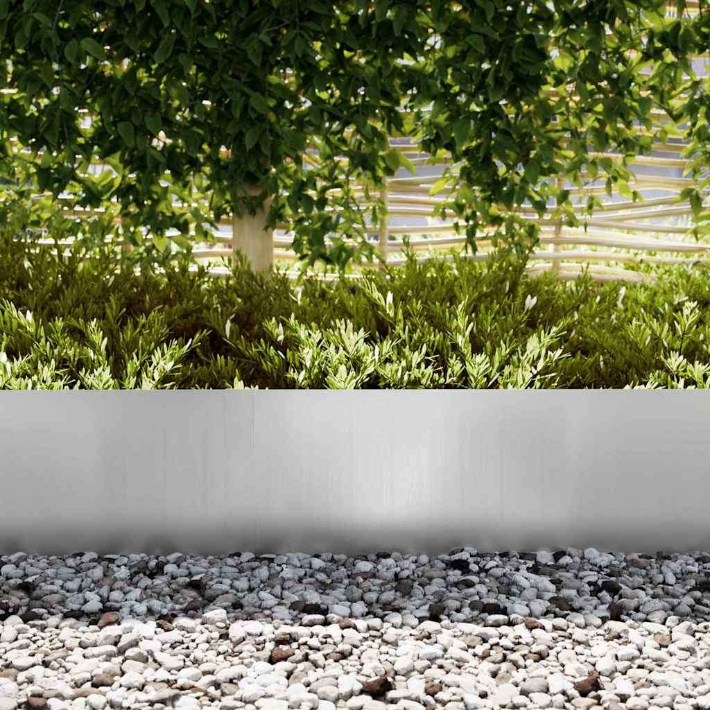 Lawn Edging 30 pcs 100 x 0.05 x 30 cm Galvanised Steel Silver