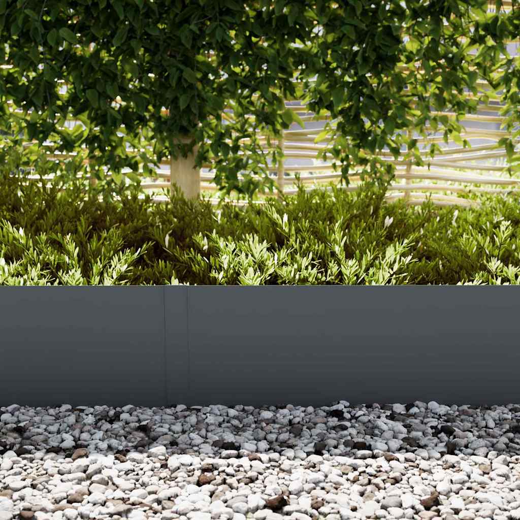 Lawn Edging 50 pcs Anthracite 100 x 0.05 x 30 cm