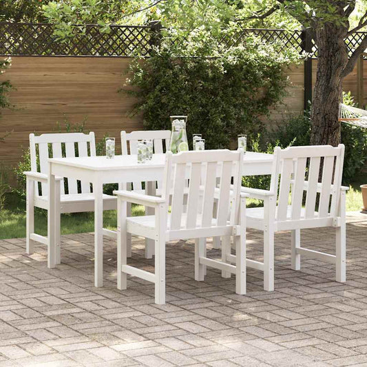 Garden Chair 4 pcs White Polyethylene