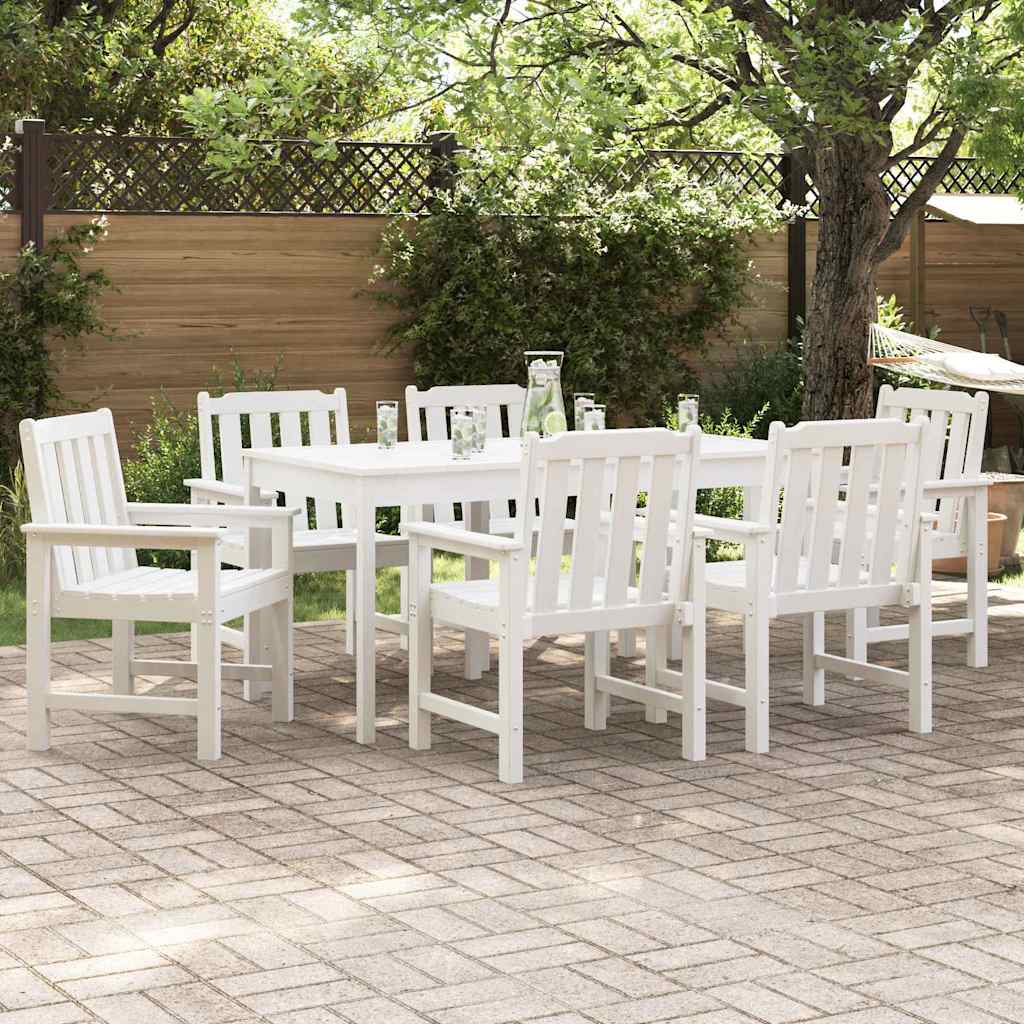 Garden Chair 6 pcs White 65.5 x 59 x 88 cm Polyethylene