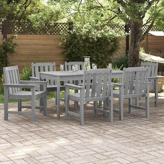 Garden Chair 6 pcs Light Grey Polyethylene
