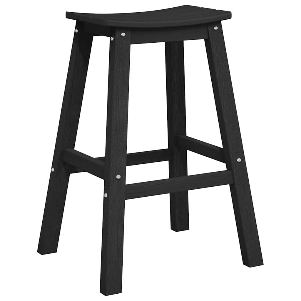Garden Bar Set 4 pcs Black HDPE