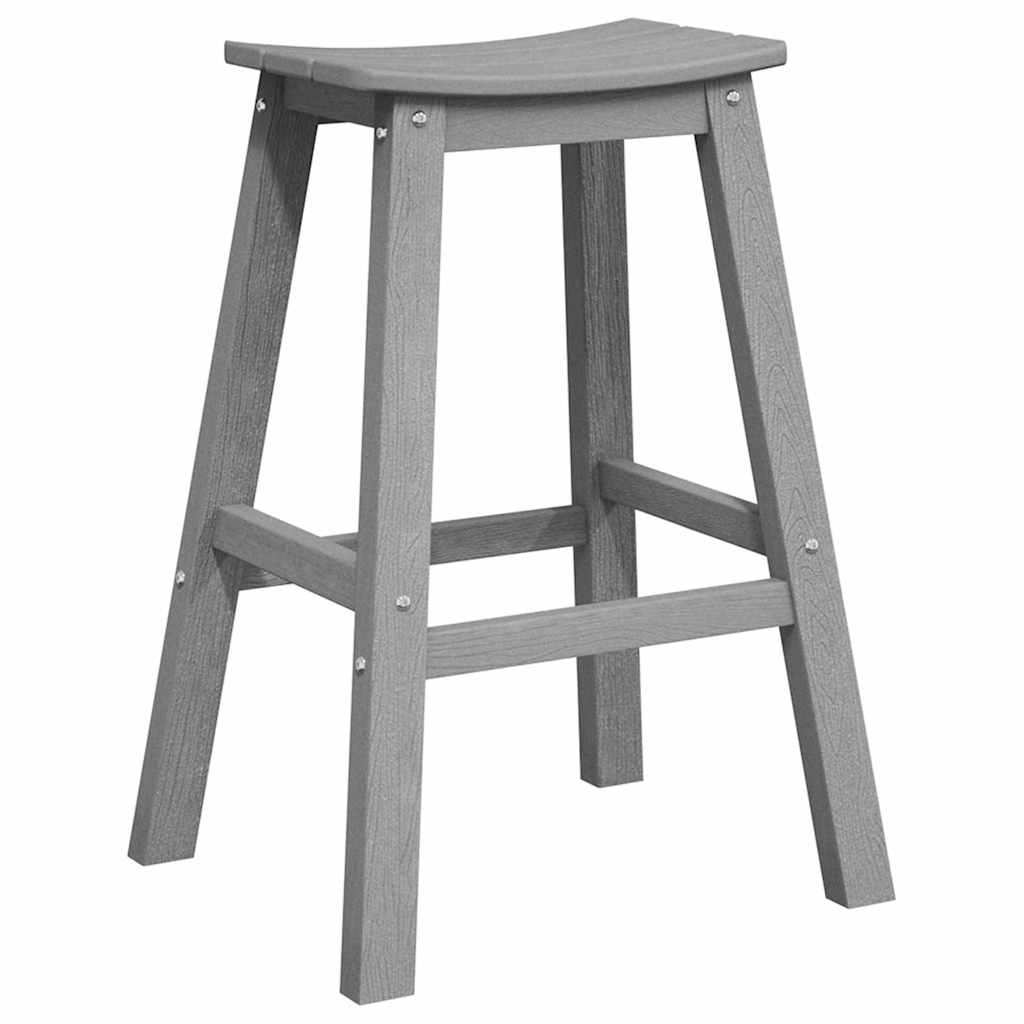 Garden Bar Set 6 pcs Light Grey HDPE