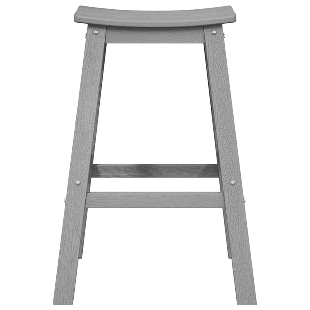 Garden Bar Set 6 pcs Light Grey HDPE