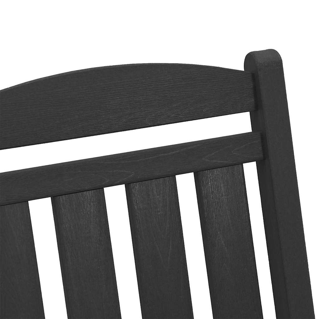 Rocking Chair 2 pcs Black 92 x 70 x 108 cm Polyethylene