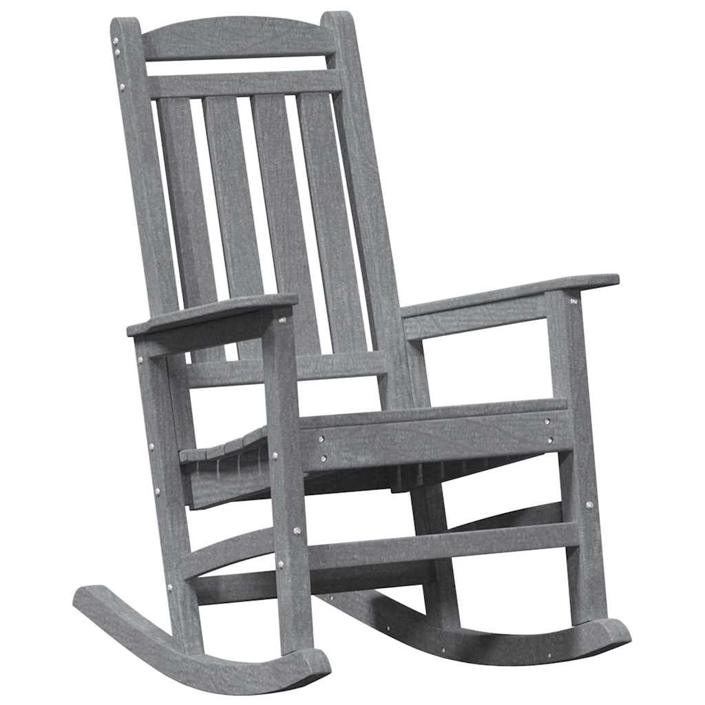 Rocking Chair 2 pcs Light Grey 92 x 70 x 108 cm Polyethylene