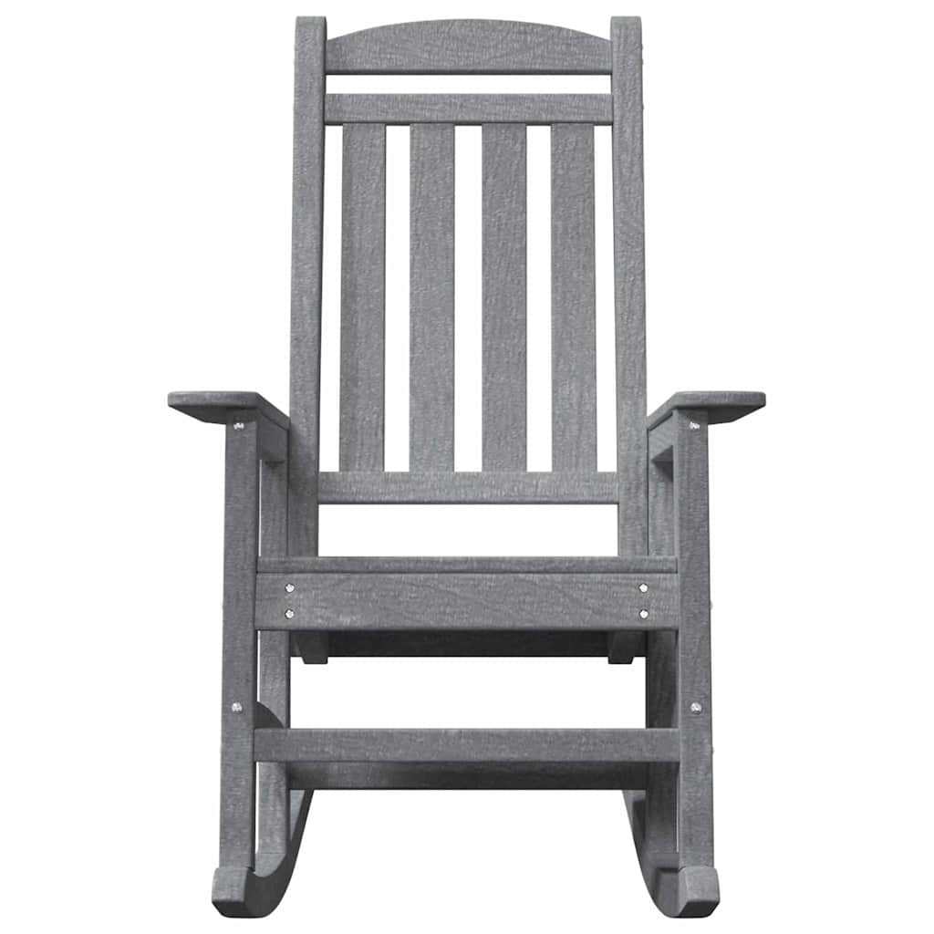 Rocking Chair 2 pcs Light Grey 92 x 70 x 108 cm Polyethylene