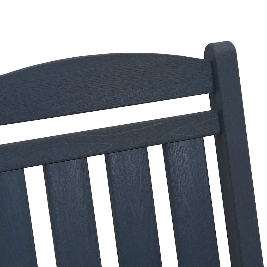 Rocking Chair 3 pcs Navy Polyethylene