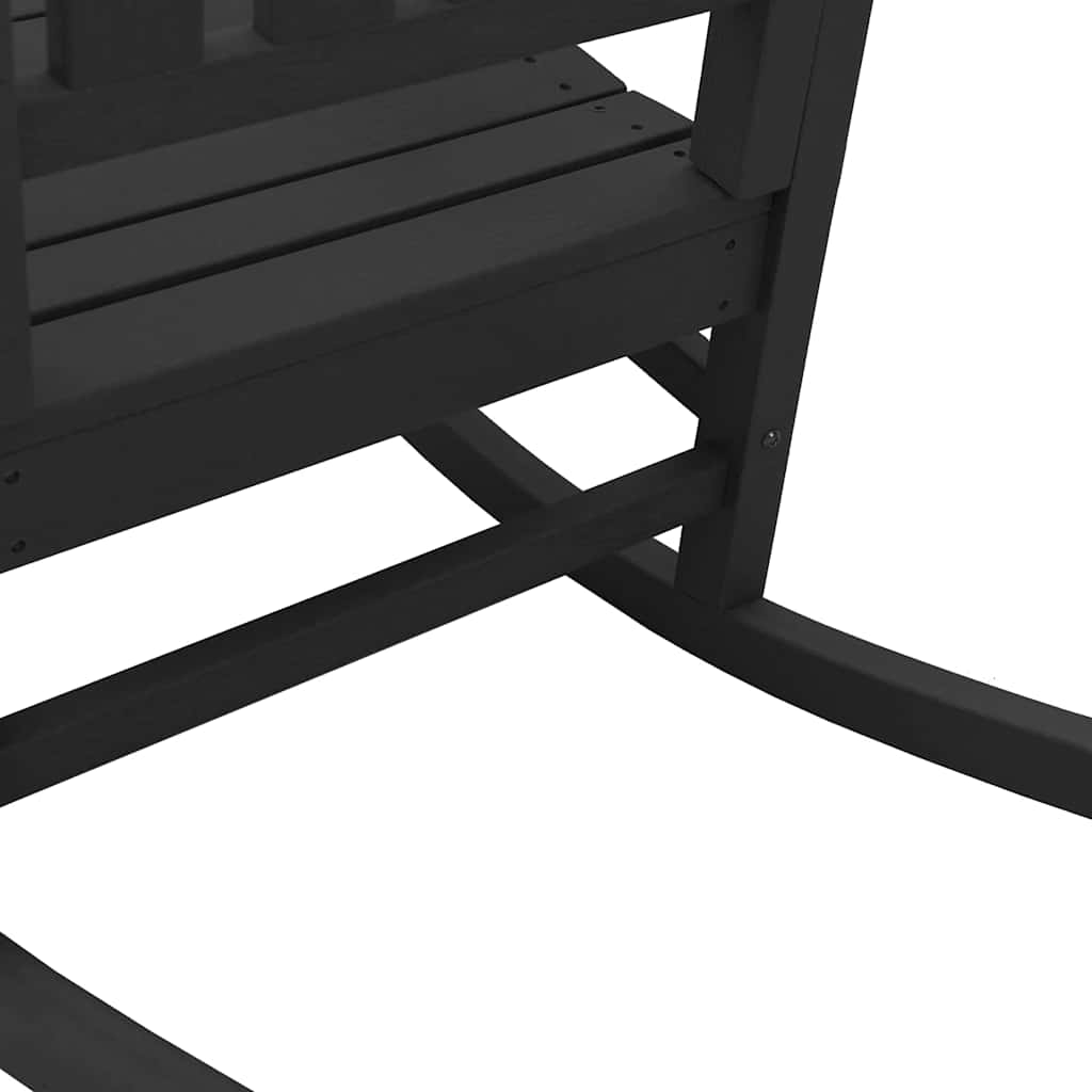 Rocking Chair 3 pcs Black Polyethylene