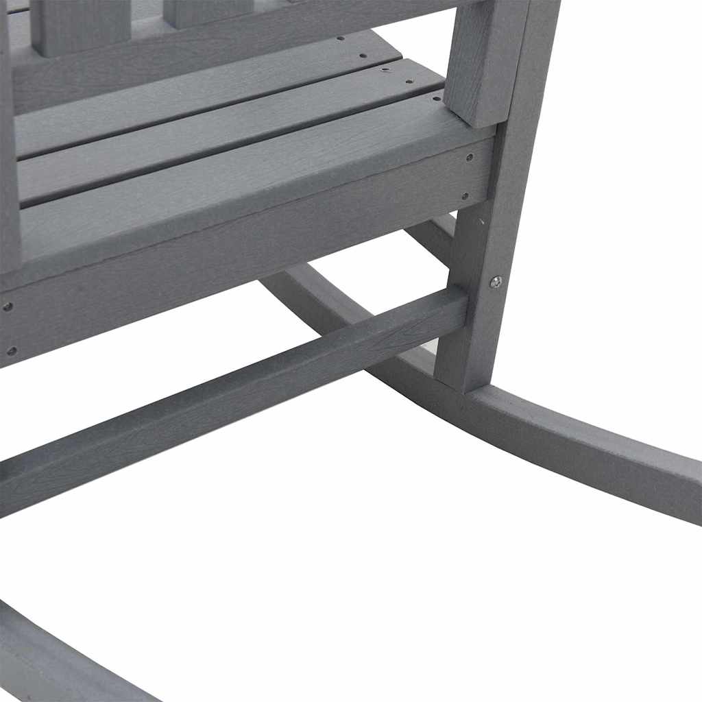 Rocking Chair 3 pcs Light Grey Polyethylene