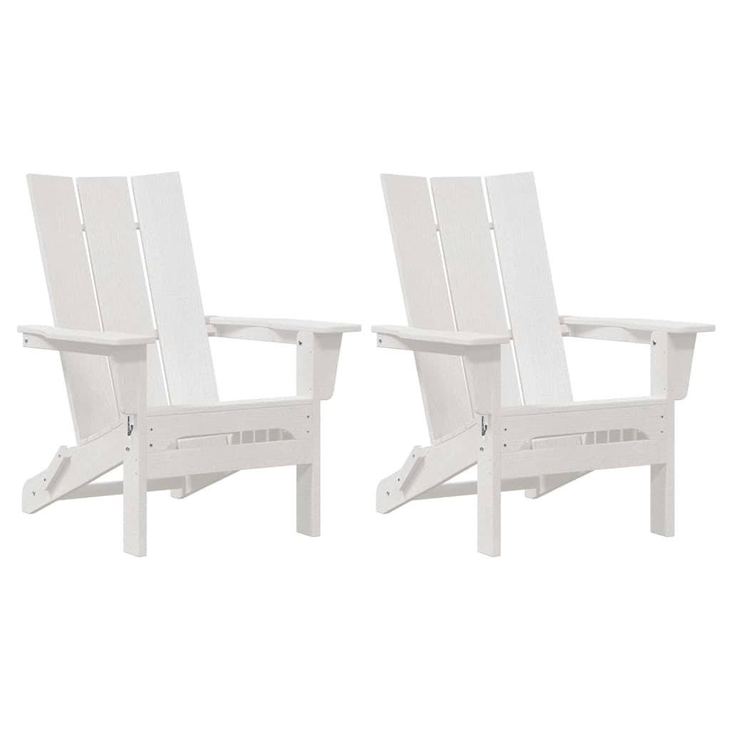 Garden Chair 2 pcs White 80.5 x 74.5 x 92 cm Polyethylene