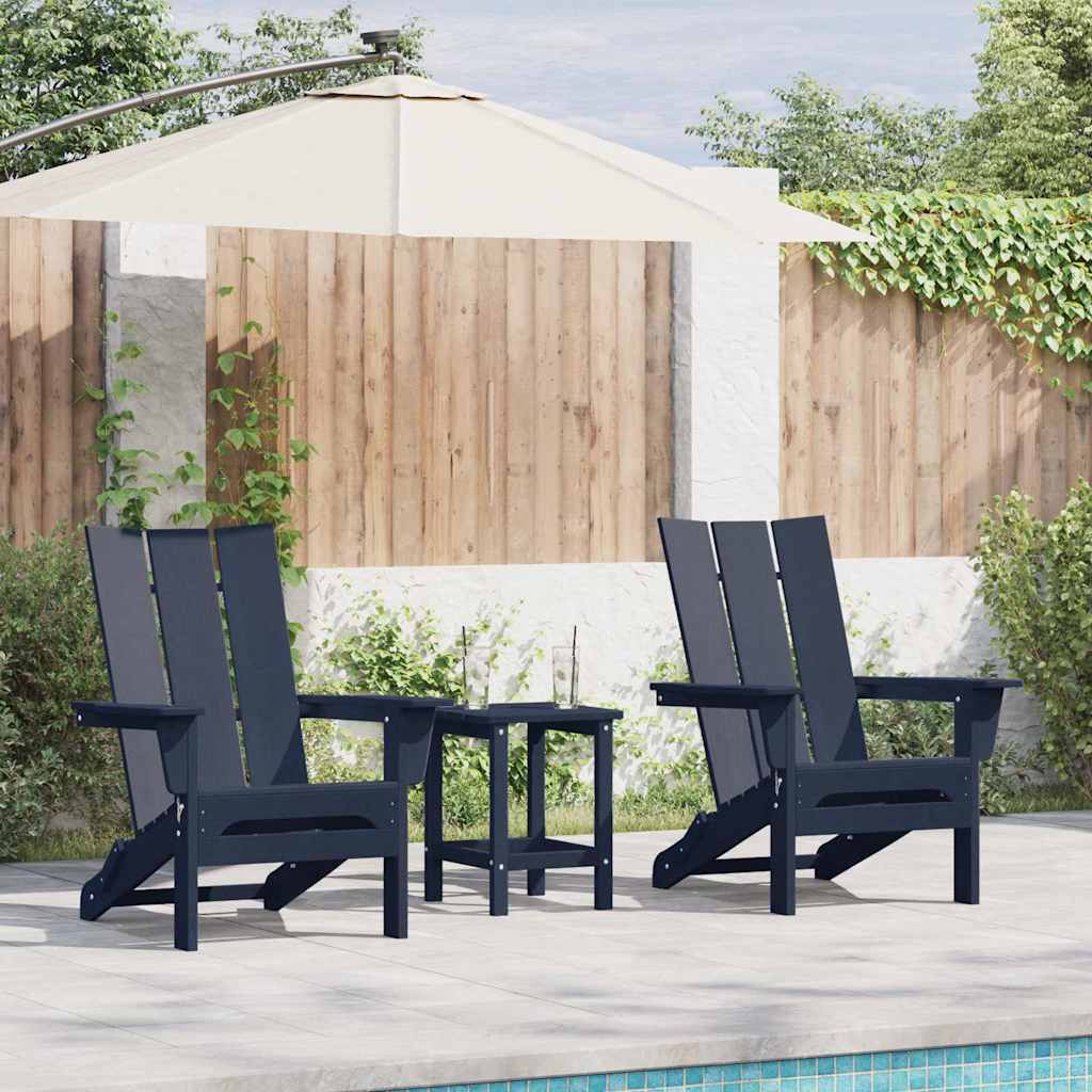 Garden Chair 2 pcs Navy 80.5 x 74.5 x 92 cm Polyethylene