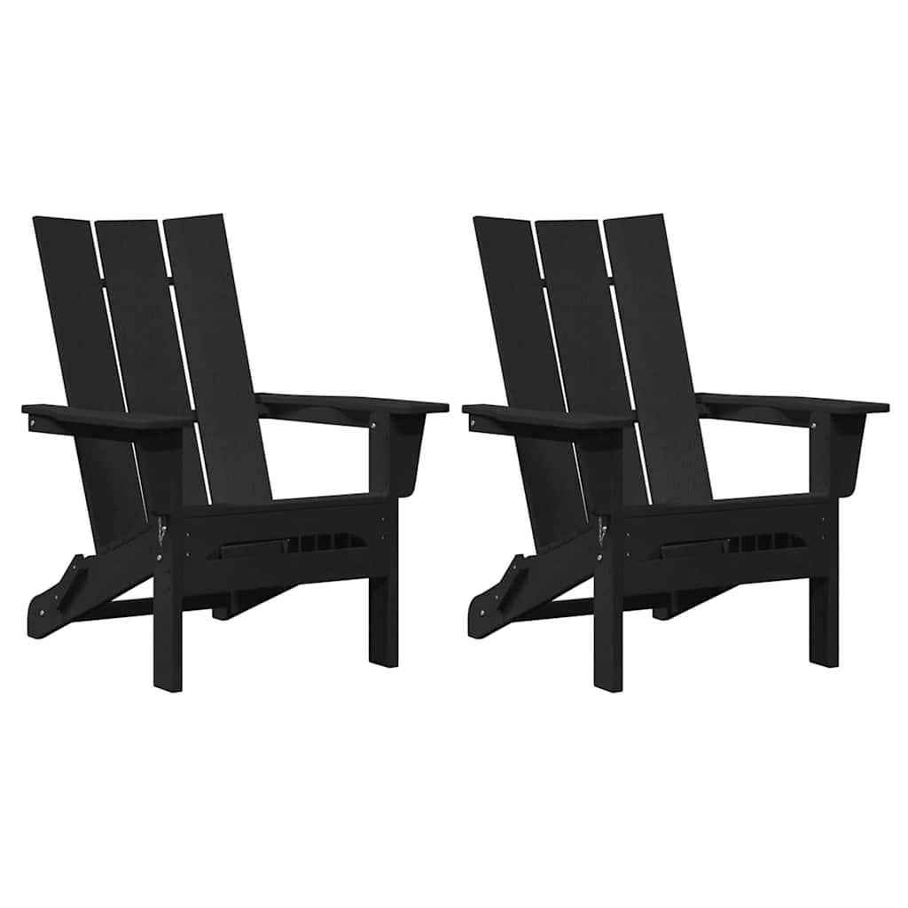 Garden Chair 2 pcs Black 80.5 x 74.5 x 92 cm Polyethylene