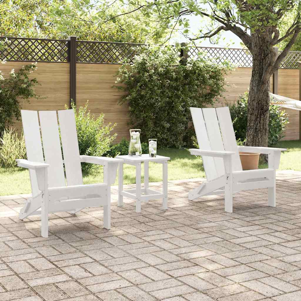 Garden Chair 3 pcs White 80.5 x 74.5 x 92 cm Polyethylene