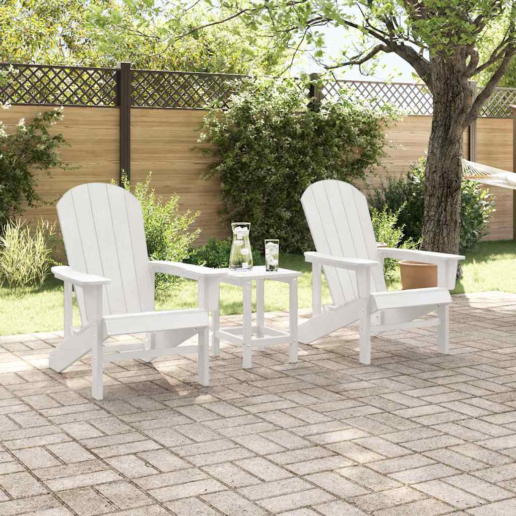 Garden Chair 2 pcs White 82 x 74 x 92 cm Polyethylene
