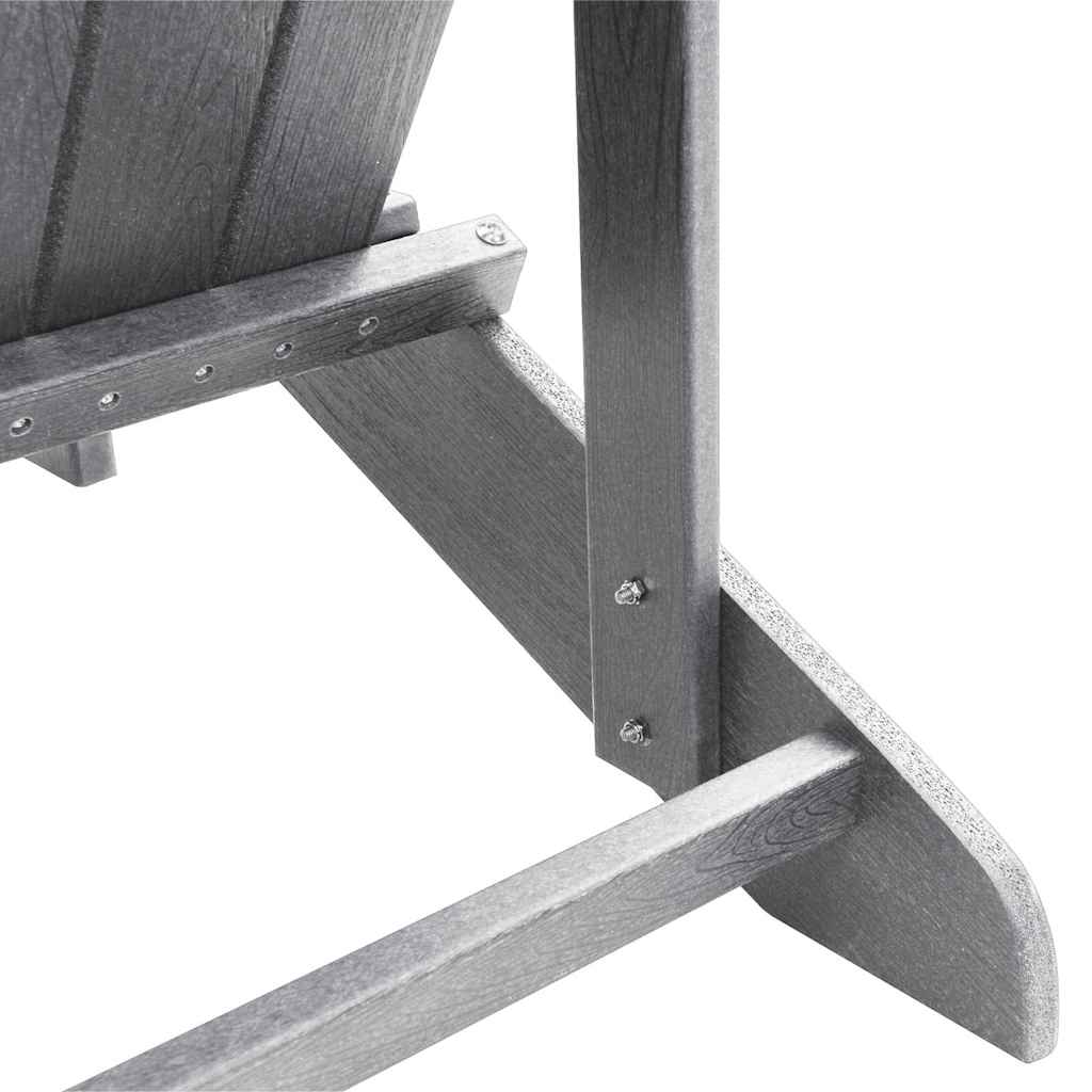 Garden Chair 3 pcs Light Grey Polyethylene