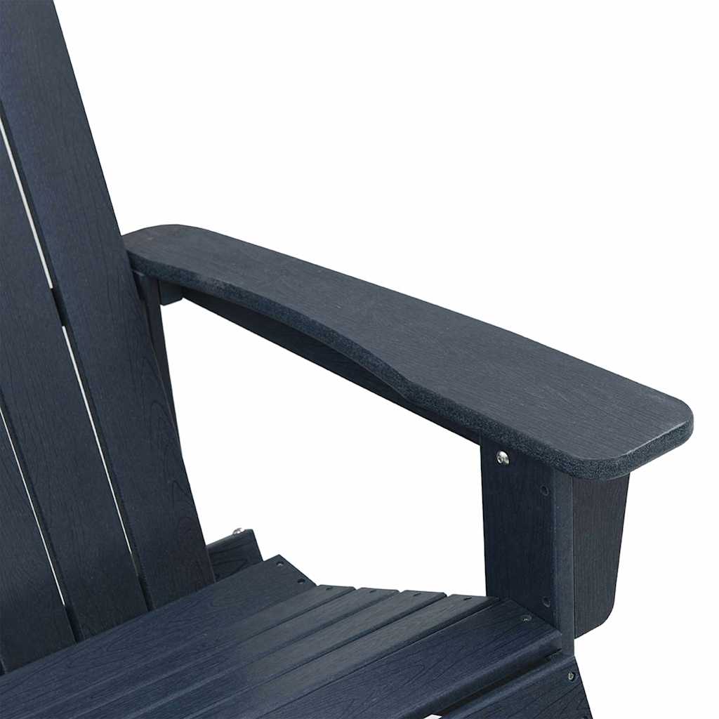 Garden Lounge Set 3 pcs Navy Blue HDPE