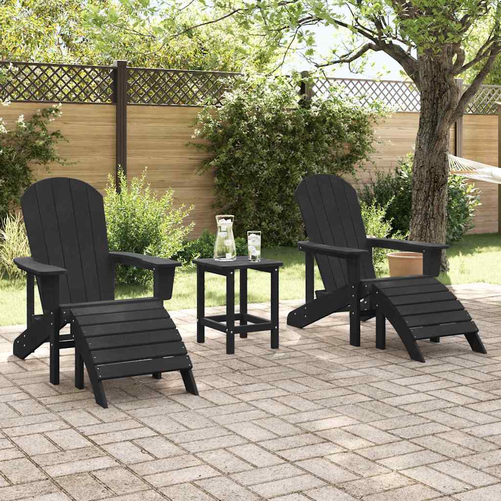 Garden Chair 2 pcs Black 83 x 74 x 92 cm Polyethylene