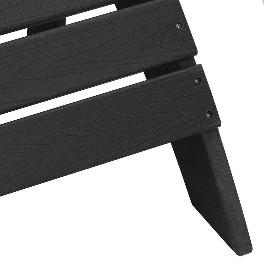 Garden Chair 3 pcs Black Polyethylene