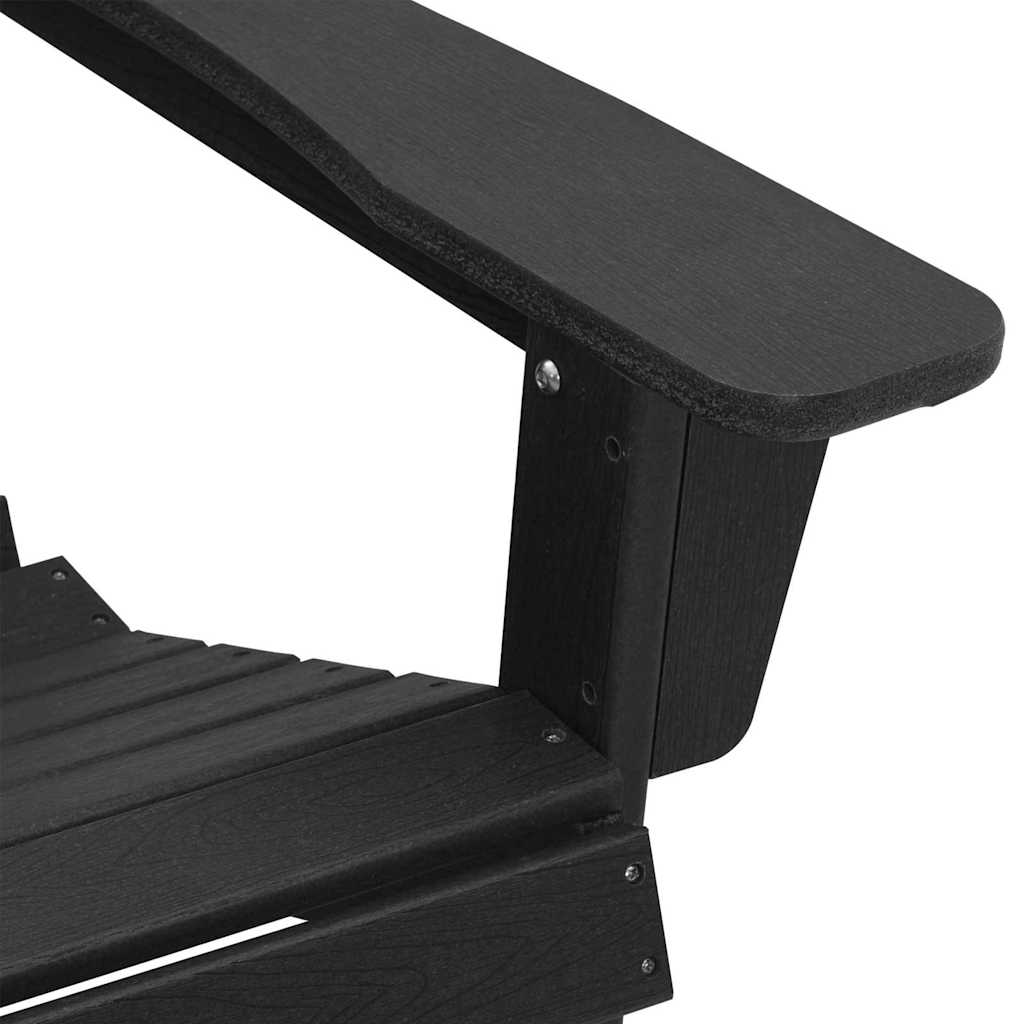 Garden Chair 3 pcs Black Polyethylene