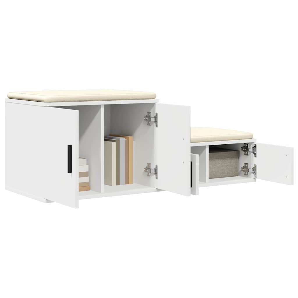 Storage Cabinet 2 pcs White 127 x 41 x 40 cm Engineered Wood