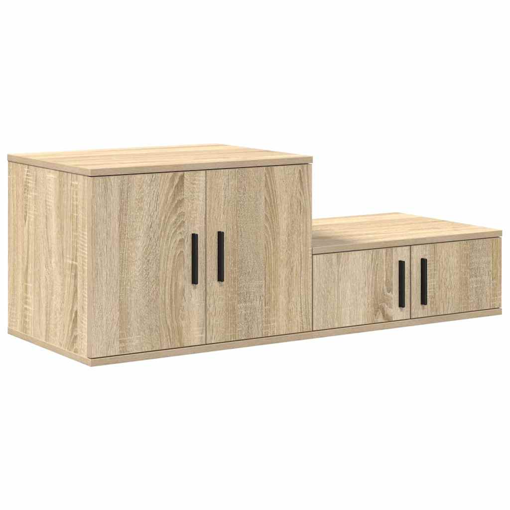 Storage Cabinet 2 pcs Sonoma Oak 127 x 41 x 40 cm