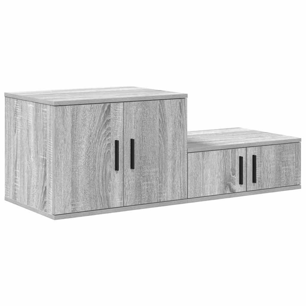 Storage Cabinet 2 pcs Grey Sonoma 127 x 41 x 40 cm