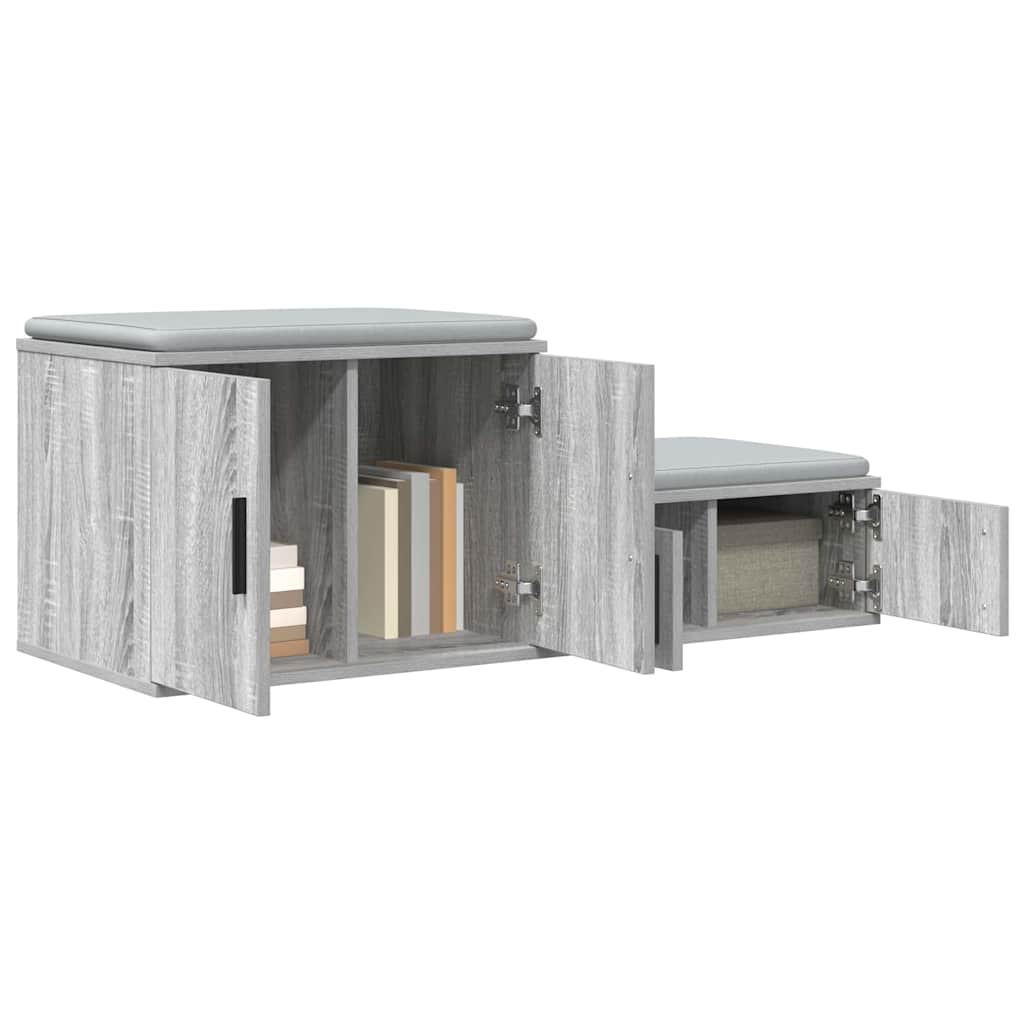 Storage Cabinet 2 pcs Grey Sonoma 127 x 41 x 40 cm