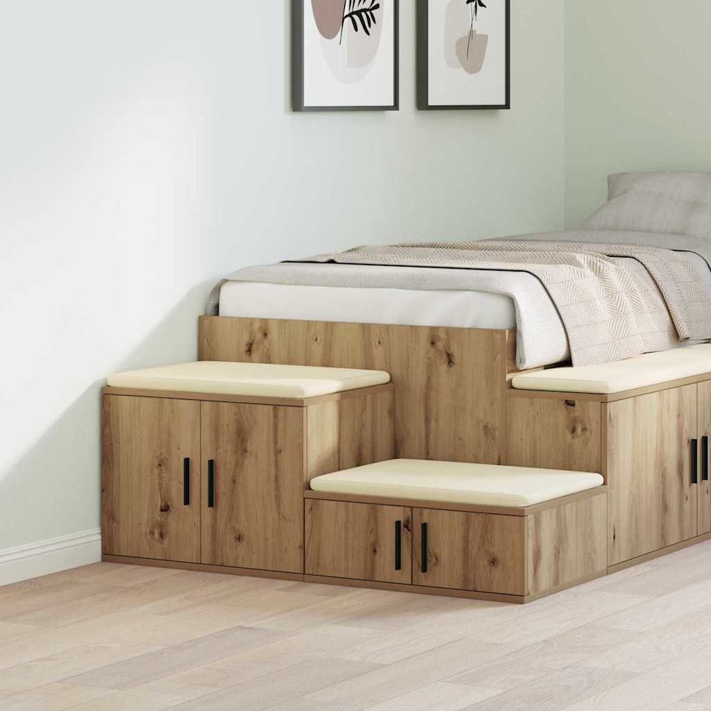 Storage Cabinet 2 pcs Artisan Oak 127 x 41 x 40 cm