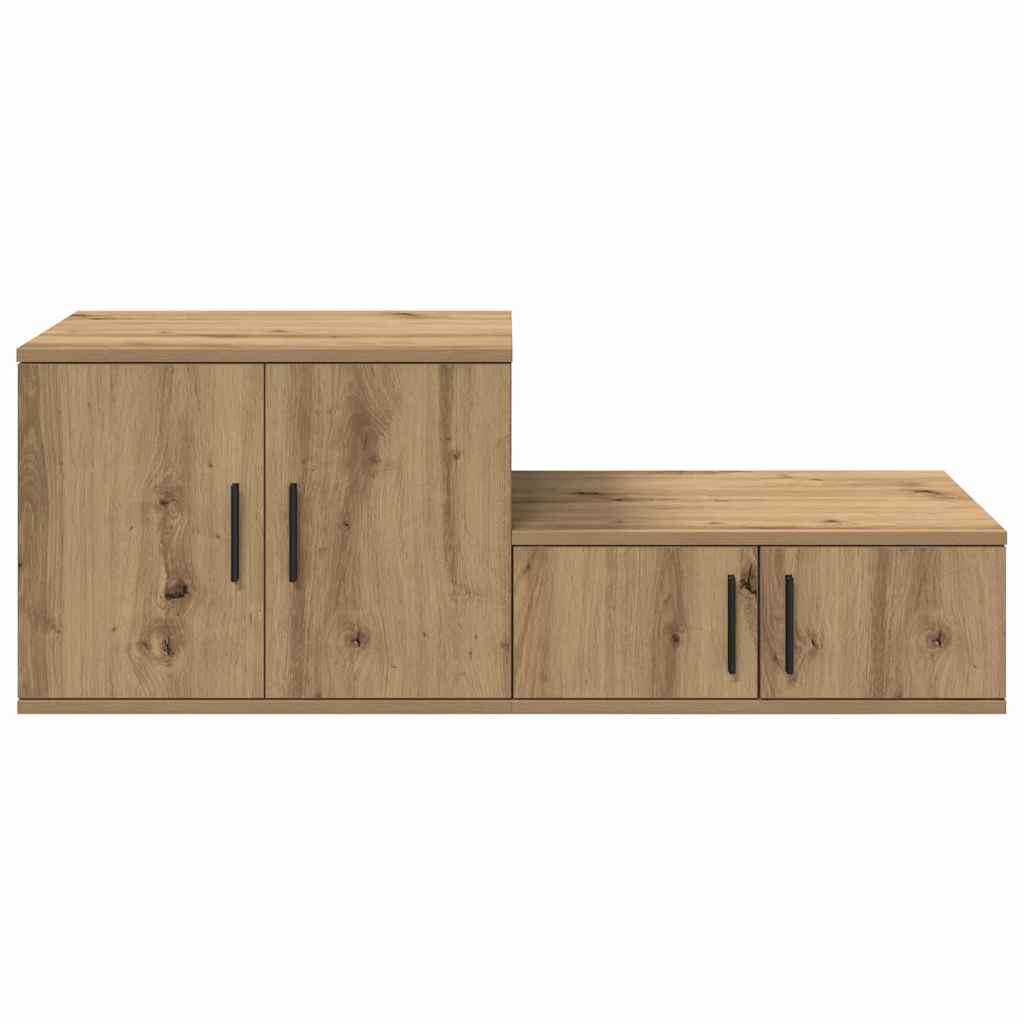 Storage Cabinet 2 pcs Artisan Oak 127 x 41 x 40 cm