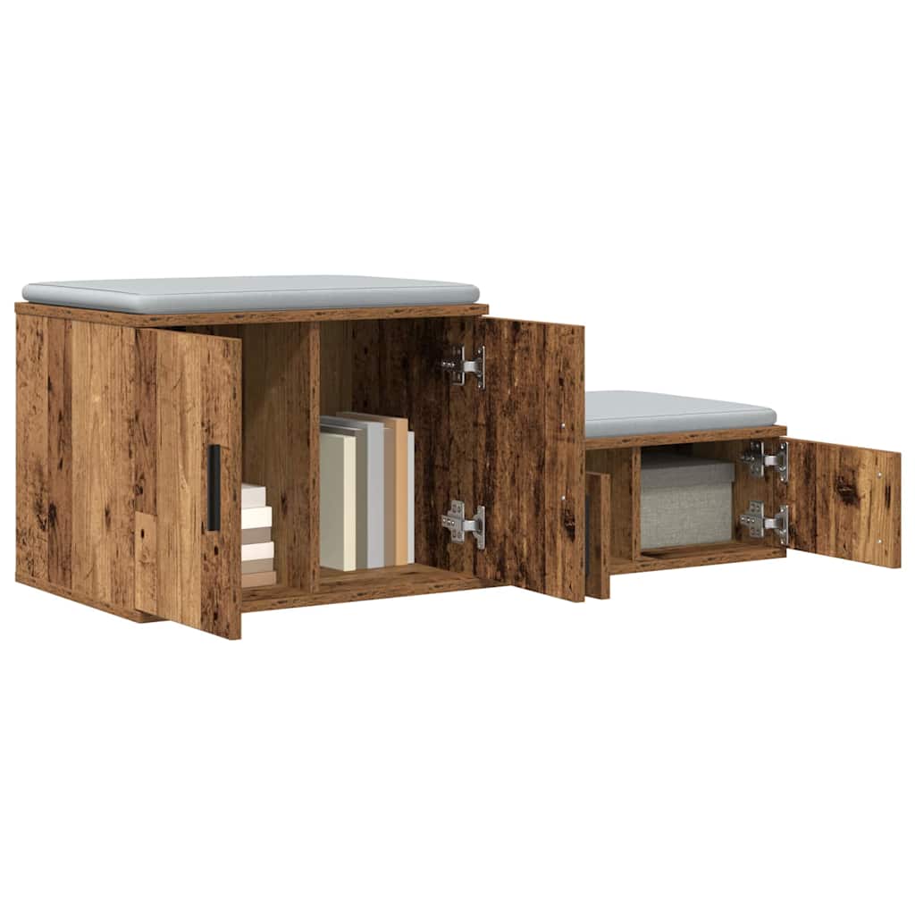 Storage Cabinet 2 pcs Old Wood 118 x 41 x 40 cm Engineered Wood