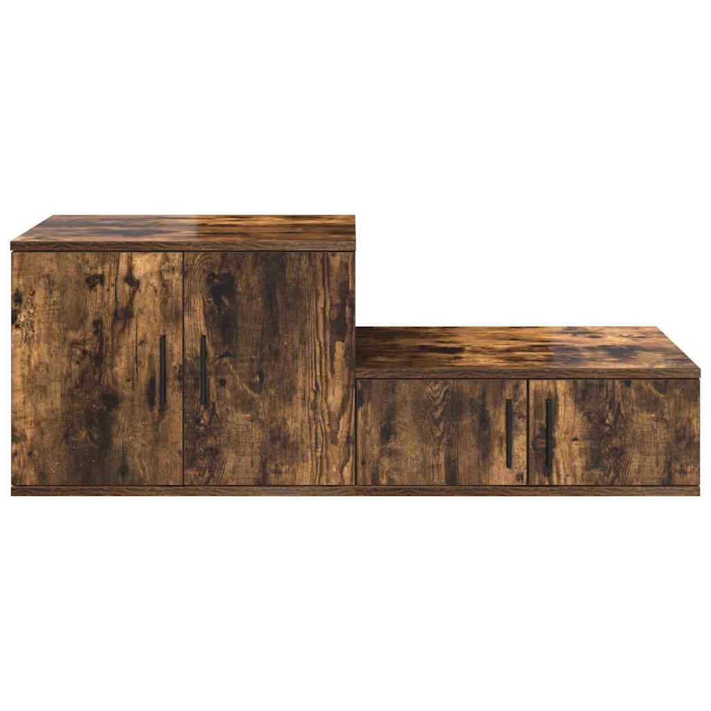 Storage Cabinet 2 pcs Smoked Oak 108 x 41 x 40 cm