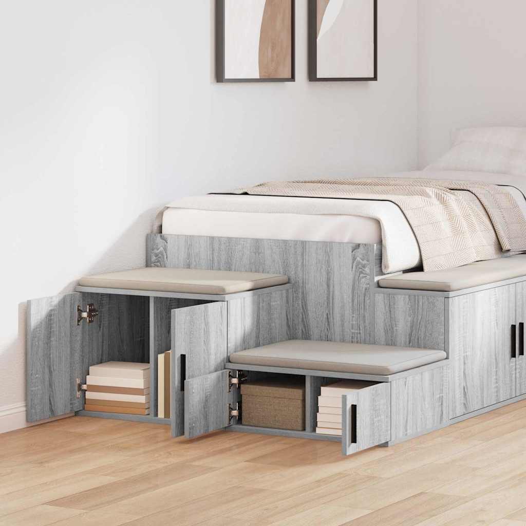Storage Cabinet 2 pcs Grey Sonoma 108 x 41 x 40 cm