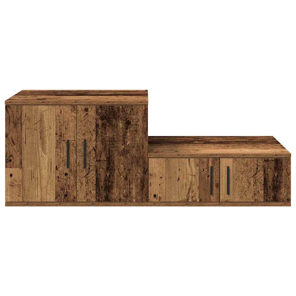Storage Cabinet 2 pcs Old Wood 108 x 41 x 40 cm Engineered Wood