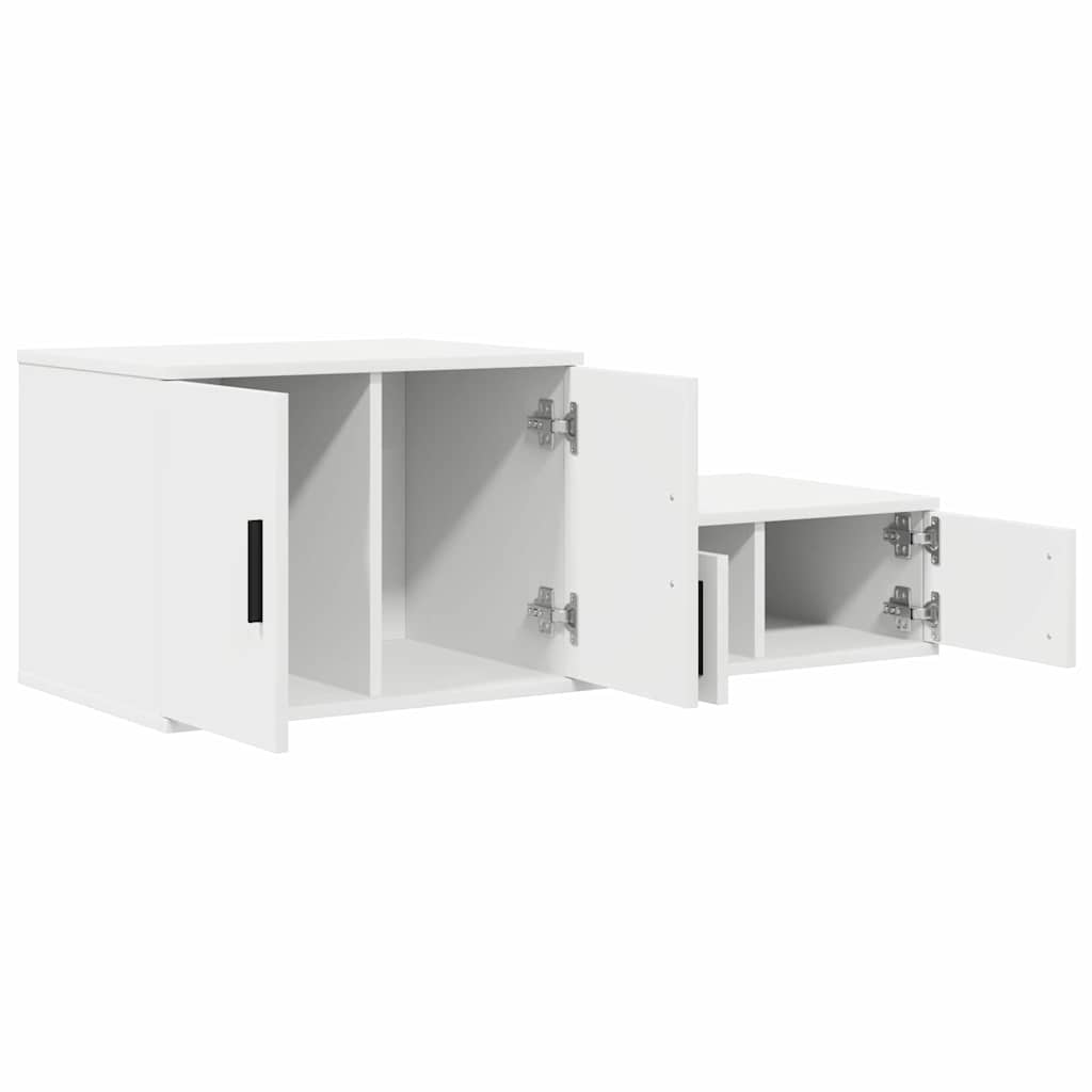 Storage Cabinet 2 pcs White 103 x 41 x 40 cm Engineered Wood