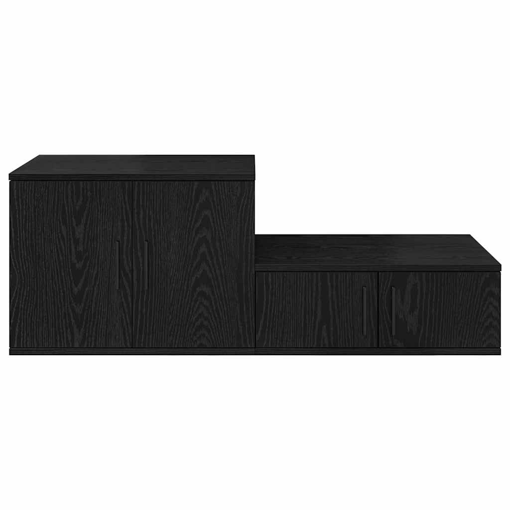Storage Cabinet 2 pcs Black Oak 103 x 41 x 40 cm