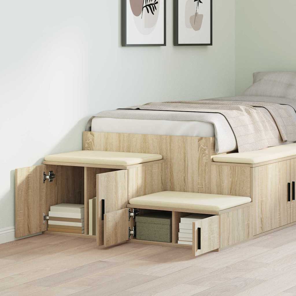 Storage Cabinet 2 pcs Sonoma Oak 103 x 41 x 40 cm