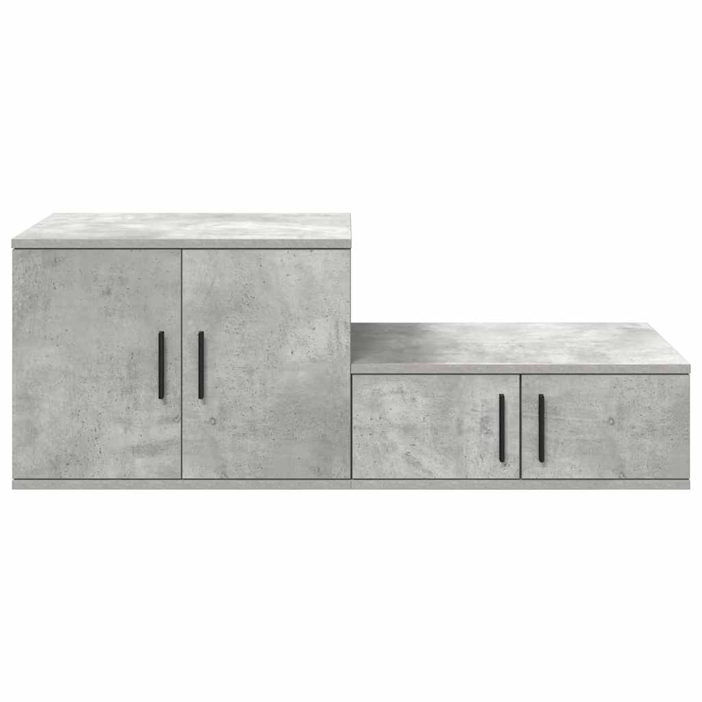 Storage Cabinet 2 pcs Concrete Grey 103 x 41 x 40 cm