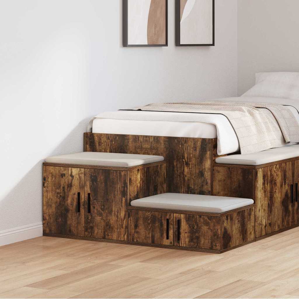 Storage Cabinet 2 pcs Smoked Oak 103 x 41 x 40 cm