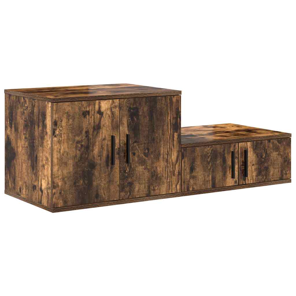 Storage Cabinet 2 pcs Smoked Oak 103 x 41 x 40 cm
