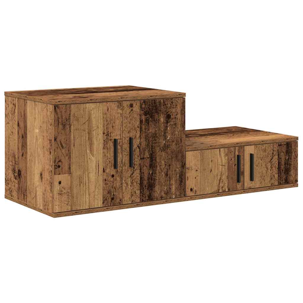 Storage Cabinet 2 pcs Old Wood 103 x 41 x 40 cm Engineered Wood