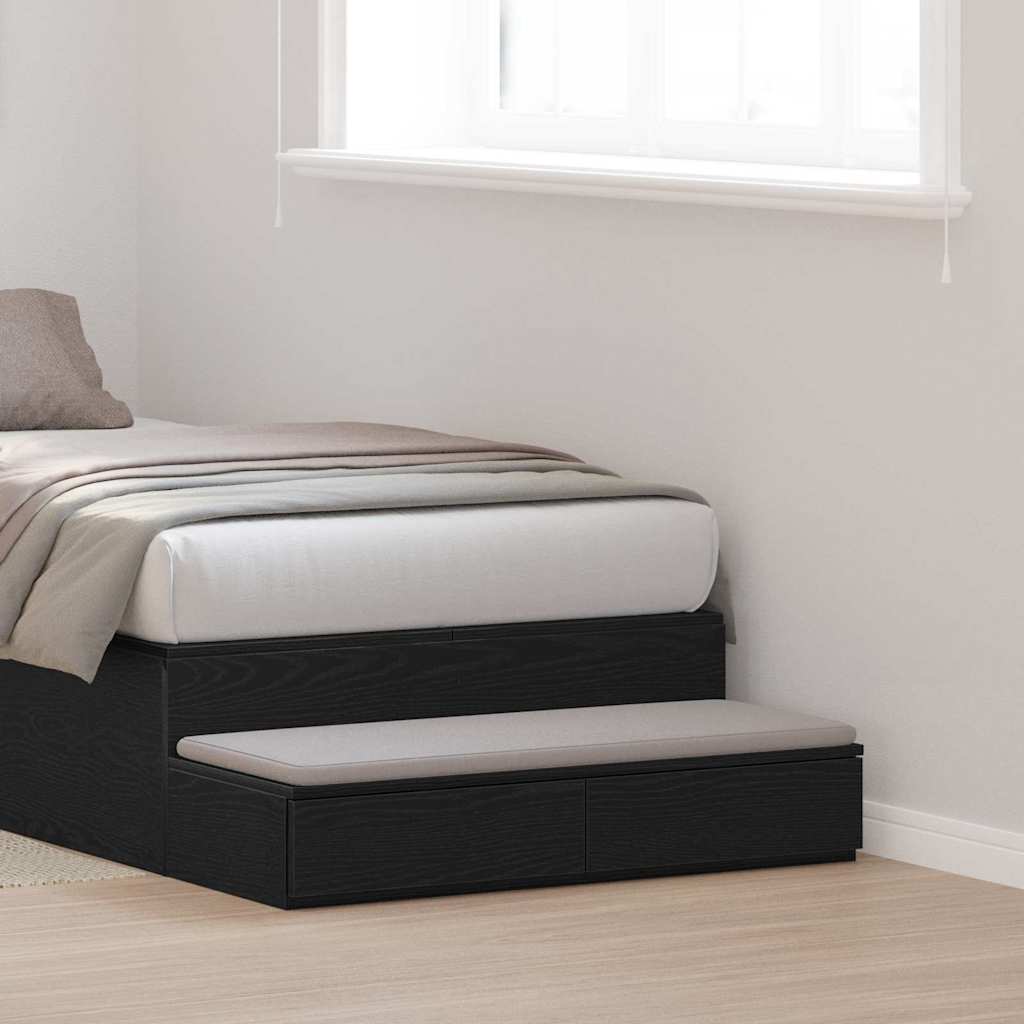Bed Drawers Black Oak 100 x 36.5 x 16.5 cm Engineered Wood