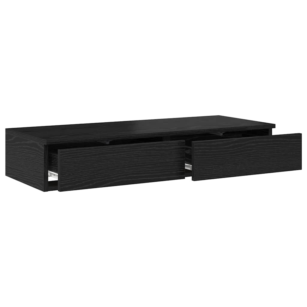 Bed Drawers Black Oak 100 x 36.5 x 16.5 cm Engineered Wood