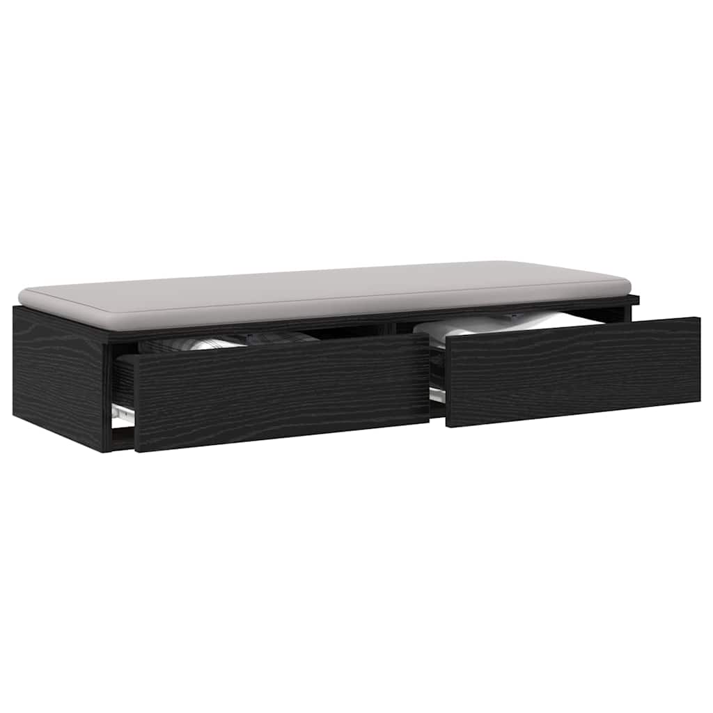 Bed Drawers Black Oak 100 x 36.5 x 16.5 cm Engineered Wood