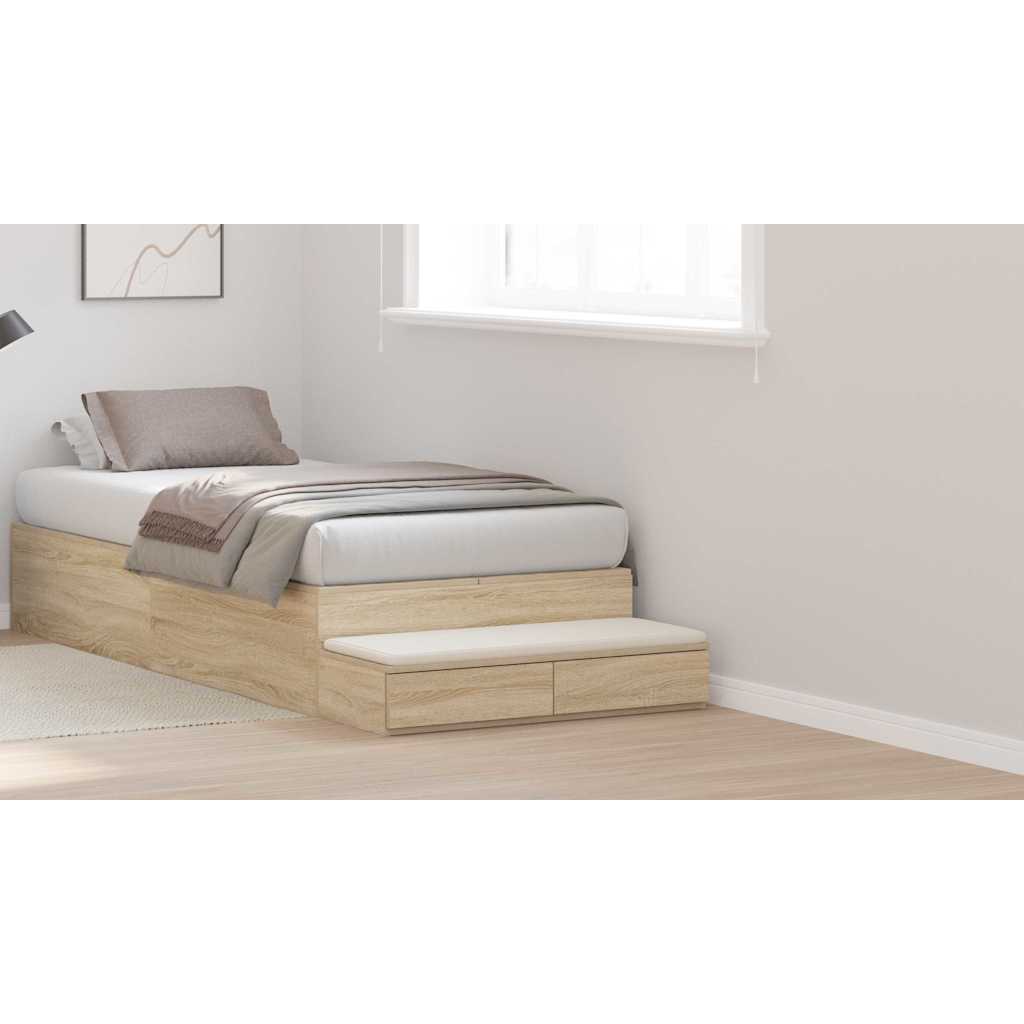 Bed Drawers Sonoma Oak 100 x 36.5 x 16.5 cm Engineered Wood