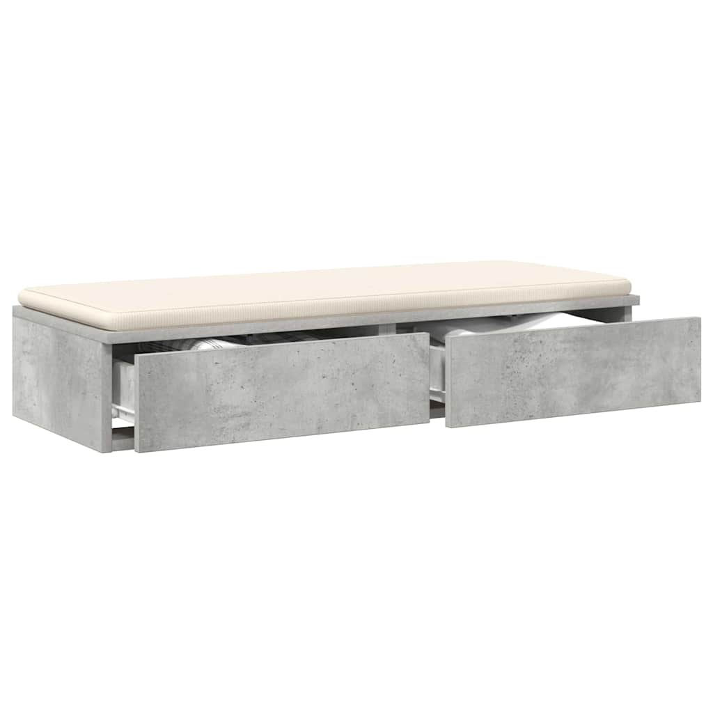 Bed Drawers Concrete Grey 100 x 36.5 x 16.5 cm Engineered Wood