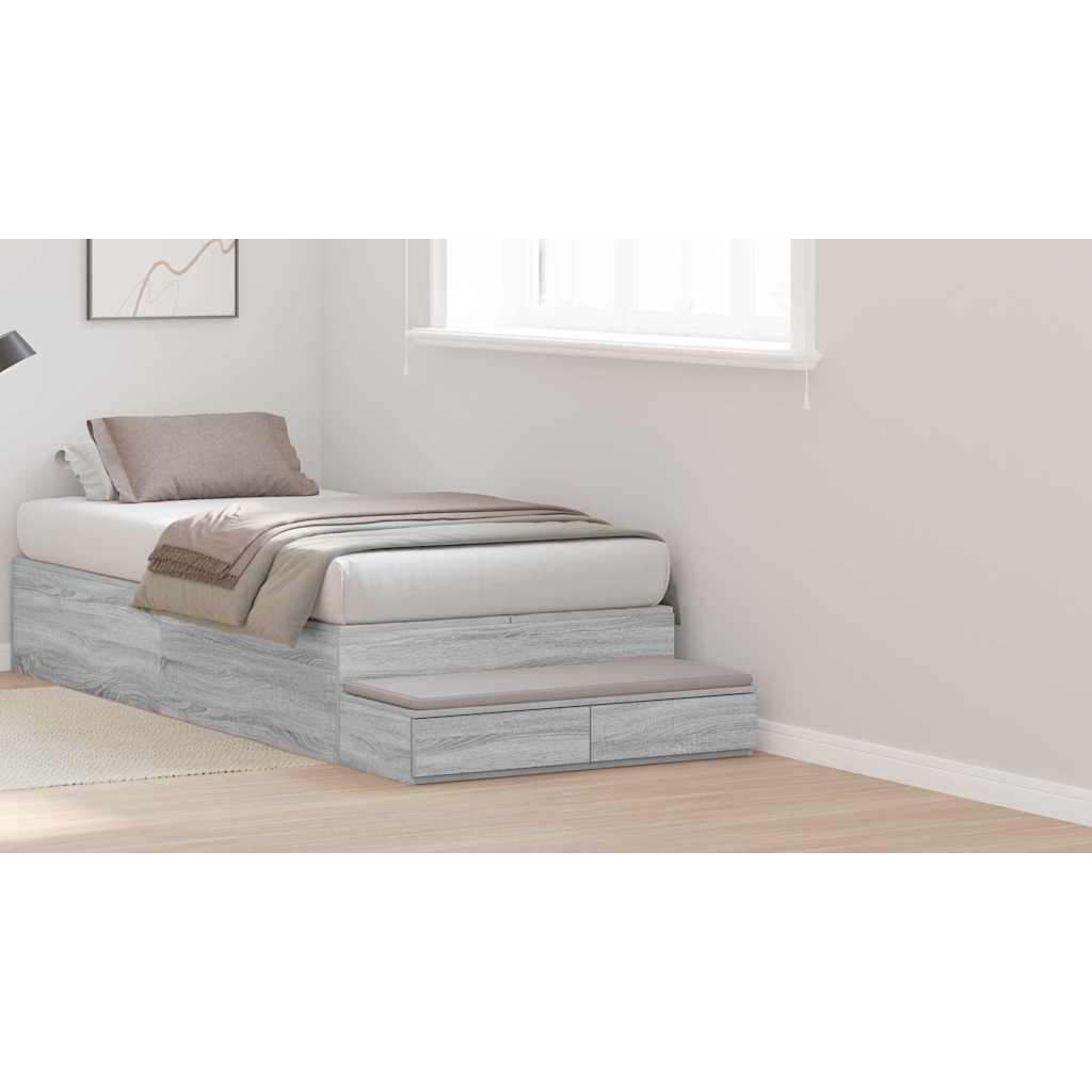 Bed Drawers Grey Sonoma 100 x 36.5 x 16.5 cm Engineered Wood