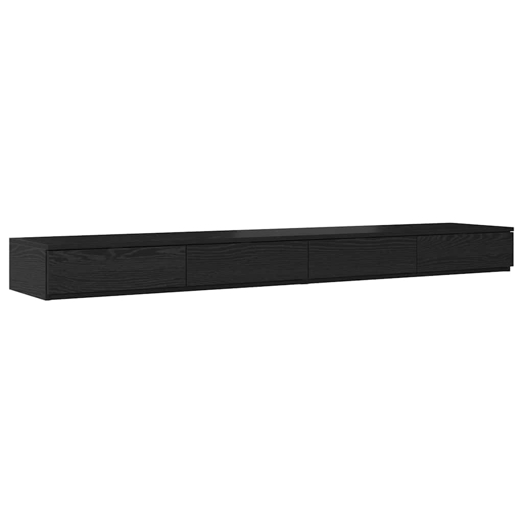 Bed Drawers Black Oak 200 x 36.5 x 16.5 cm Engineered Wood