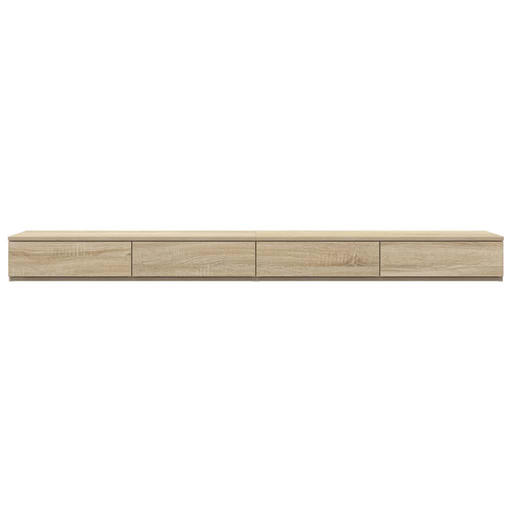 Bed Drawers Sonoma Oak 200 x 36.5 x 16.5 cm Engineered Wood