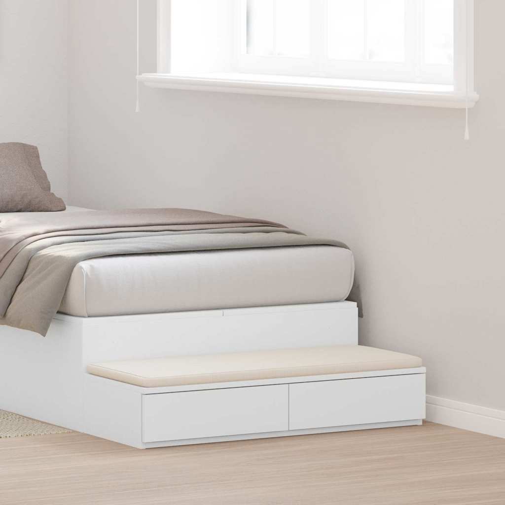 Bed Drawers White 80 x 36.5 x 16.5 cm Engineered Wood
